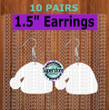 10 pair buncle - Santa hat - earrings size 1.5 inch or 1 inch size - Sublimation MDF