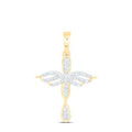 Diamond Cross Pendant 1/8Cttw Yellow