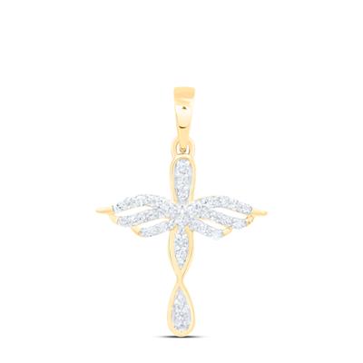 Diamond Cross Pendant 1/8Cttw Yellow