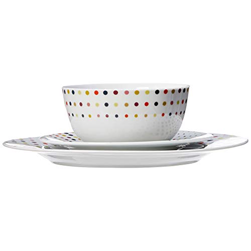18-Piece Dinnerware Set - Dots, Service for 6 - EK CHIC HOME
