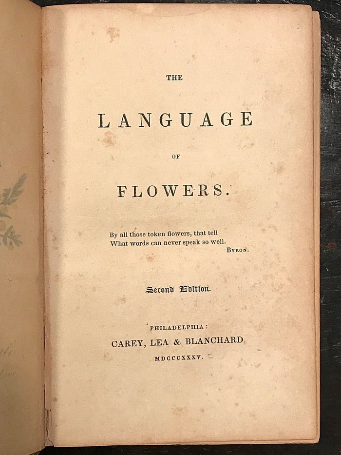 1835 - THE LANGUAGE OF FLOWERS - FREDERIC SHOBERL - Floral Engravings, Meanings
