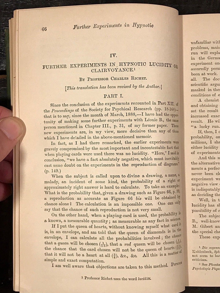 1889-1890 - SOCIETY FOR PSYCHICAL RESEARCH - OCCULT SPIRITUALISM GHOSTS PSYCHIC