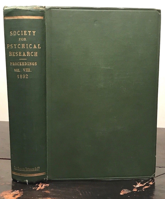 1892 - SOCIETY FOR PSYCHICAL RESEARCH - OCCULT SPIRITUALISM MAGIC GHOSTS PSYCHIC