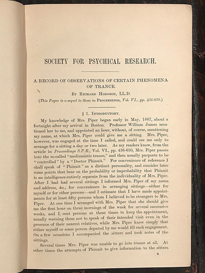 1892 - SOCIETY FOR PSYCHICAL RESEARCH - OCCULT SPIRITUALISM MAGIC GHOSTS PSYCHIC