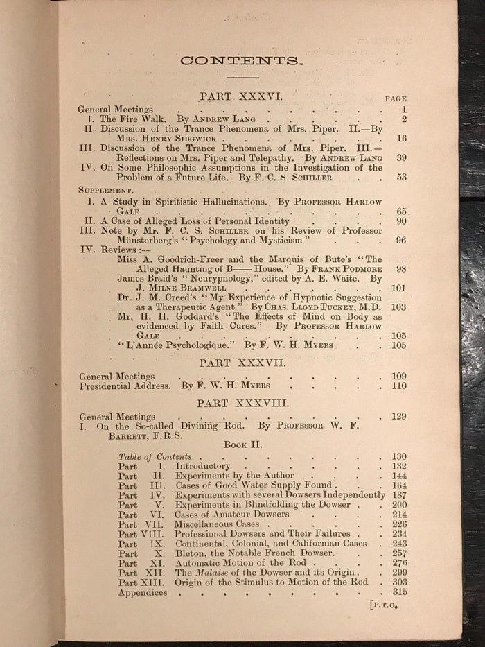 1900-1901 - SOCIETY FOR PSYCHICAL RESEARCH - OCCULT MAGIC GHOSTS PSYCHIC SPIRITS