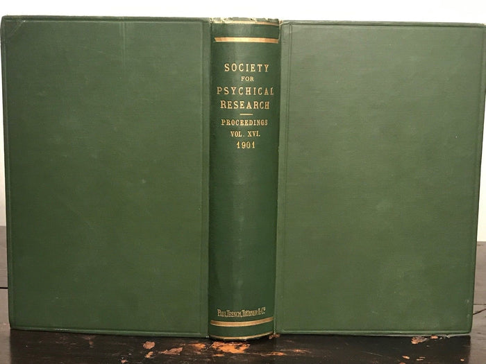 1901 - SOCIETY FOR PSYCHICAL RESEARCH - TRANCE, TELEPATHY - JAMES HYSLOP, OCCULT