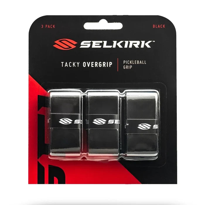 3-Pack Tacky Pickleball Overgrips Black