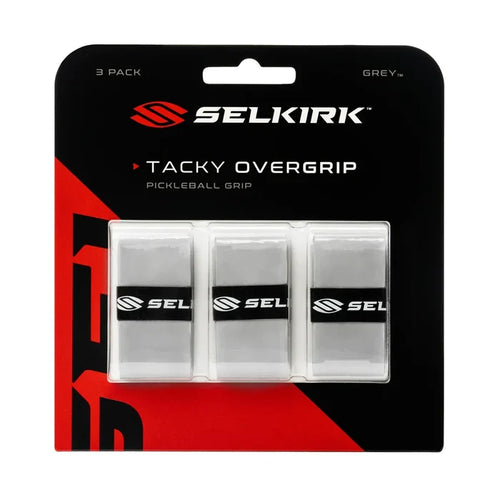 3-Pack Tacky Pickleball Overgrips Gray