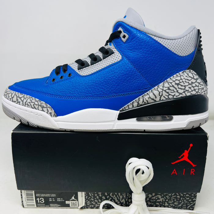 Jordan 3 Retro Varsity Royal Cement