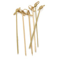 Bamboo knot picks from RSVP International, 4-inch bamboo skewers with decorative knots for food presentation and serving.