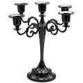 5-Candle Metal Candelabra Candlestick 10.6 inch Tall Candle Holder - EK CHIC HOME