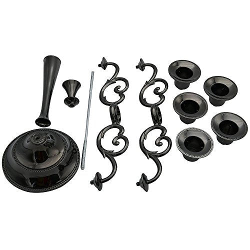 5-Candle Metal Candelabra Candlestick 10.6 inch Tall Candle Holder - EK CHIC HOME