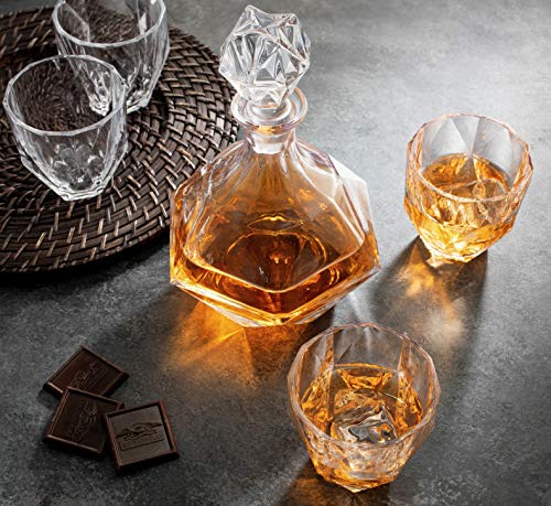 5-Piece European Style Whiskey Decanter and Glass Set - With Magnetic Gift Box - EK CHIC HOME