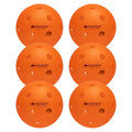6 Pack Indoor Pickleball Balls Orange