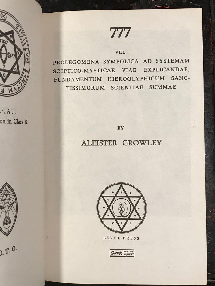 777 - Aleister Crowley - Level Press, 1971 - MAGICK OCCULT