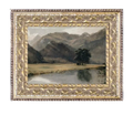 7x5 River & Mountain Framed Art