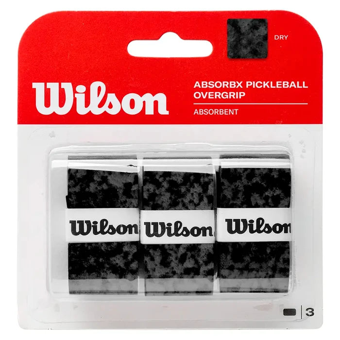 ABSORBx Pickleball Overgrip 3 Pack Black