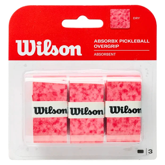 ABSORBx Pickleball Overgrip 3 Pack Red