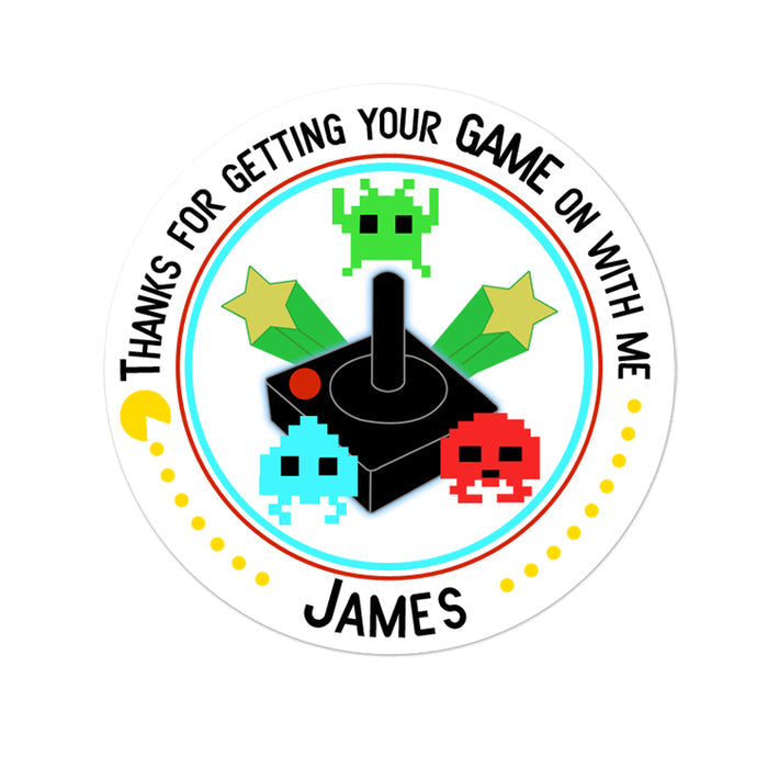 Video Gamer Personalized Sticker Birthday Stickers - INKtropolis