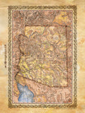 Arizona Wagon Roads Map by Lisa Middleton