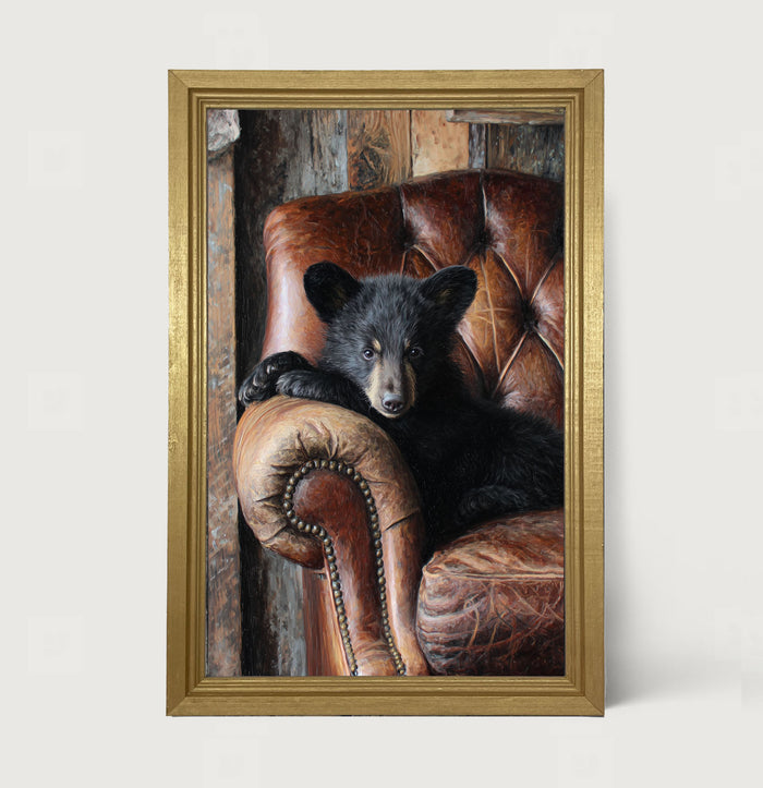 Armchair with Bear - Framed Art