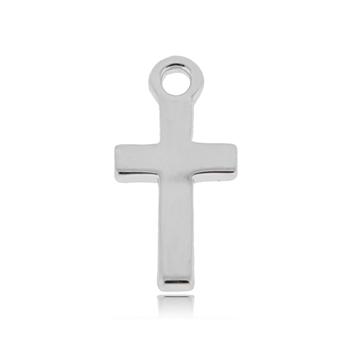 Arusha Agate Gemstone Bracelet with Cross Sterling Silver Charm