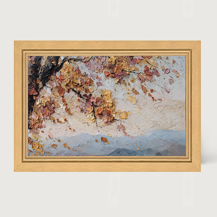Autumn Country - Mountains in the Distance - Framed Art