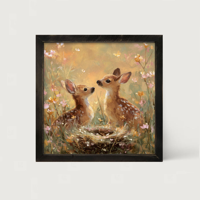 Baby Deer with Flowers
