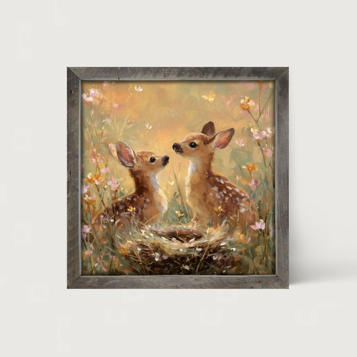 Baby Deer with Flowers