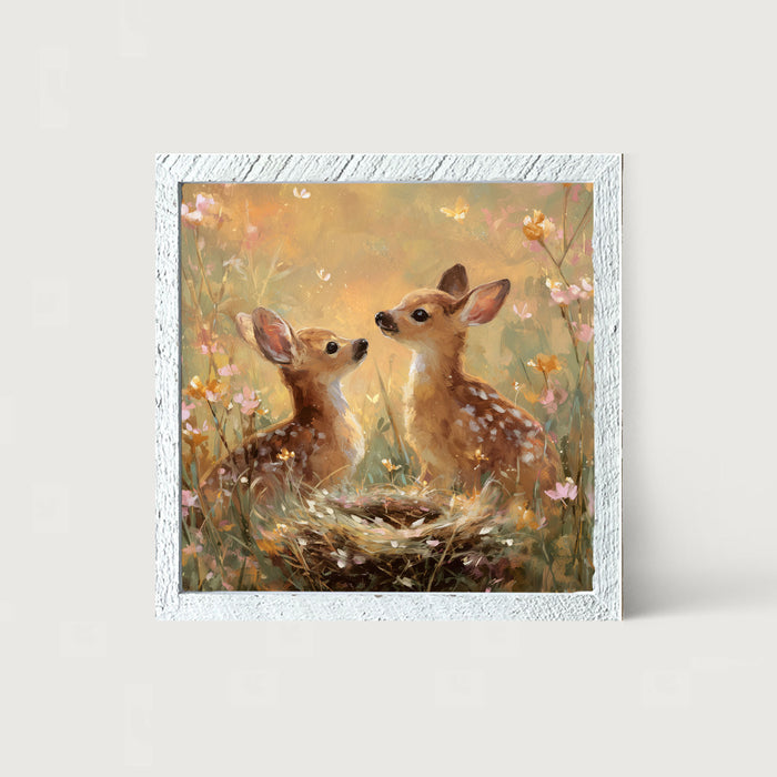 Baby Deer with Flowers