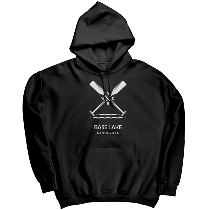 Bass Lake Paddles Unisex Hoodie WHT Art