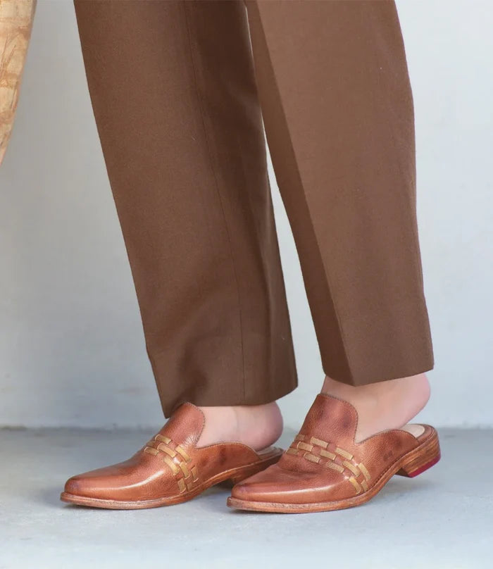 Bed| Stu Mules - Asenet - Tan Gold Rustic