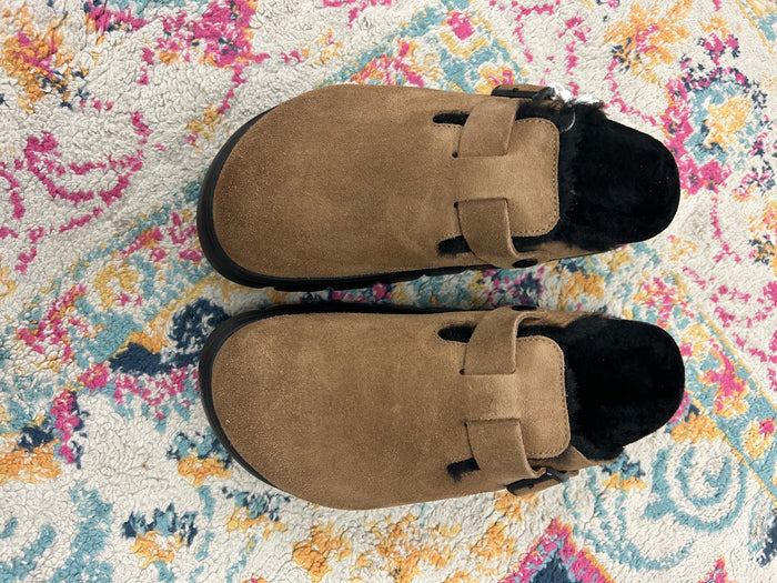 Boston Chunky Shearling Dark Tea