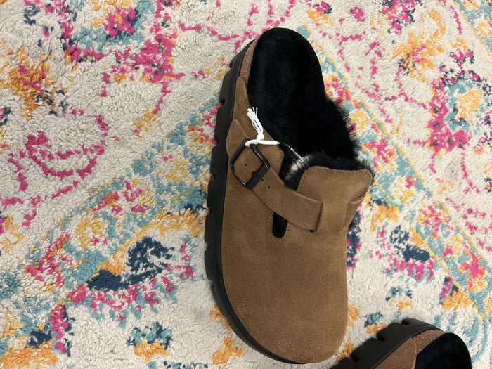 Boston Chunky Shearling Dark Tea