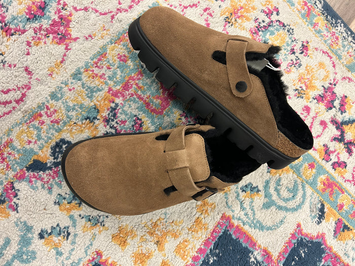 Boston Chunky Shearling Dark Tea