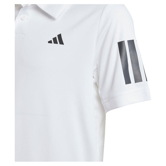 Boys' Club 3 Stripe Polo White
