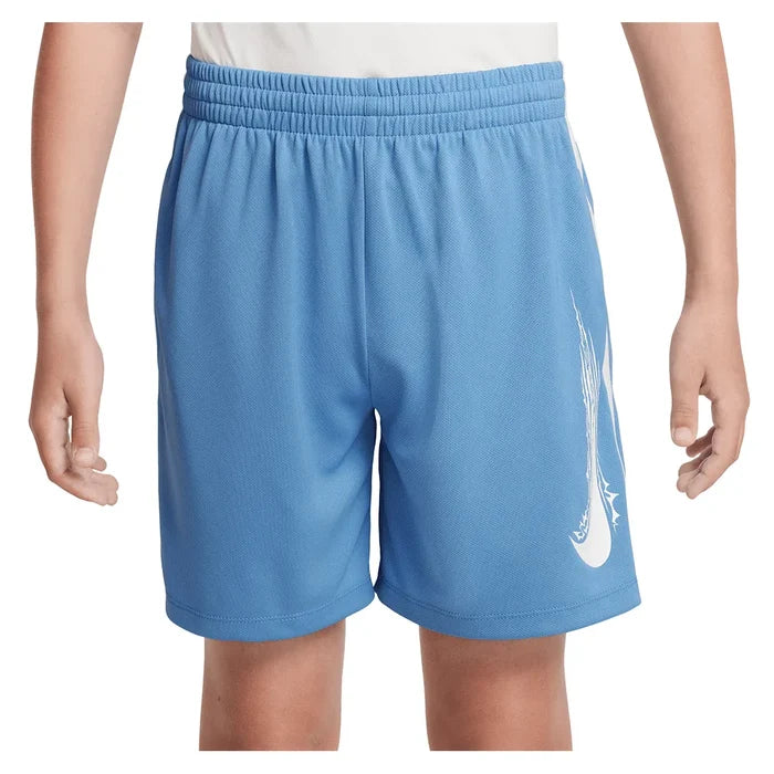 Boys' Dri-FIT Multi Woven Training Short Blue Beyond and White