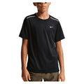 Boys' Dri-FIT Short Sleeve Miler Top Black and Reflective Silver
