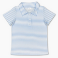 Cade Blue Striped Kids Polo Top