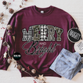 Camo Plaid Merry & Bright White - PNG