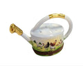 Charming Chicken for Garden Lovers Limoges box, hand-painted porcelain made in France