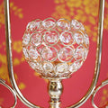 Chic 5 Arms Bowl Ball Crystal Candelabra/Candlesticks/Candle Holders - EK CHIC HOME