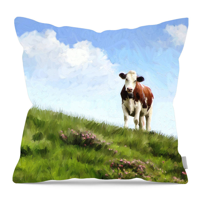 Cow in The Field - Pillow