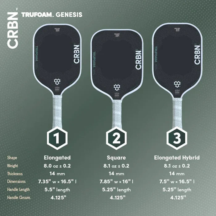 CRBN 4 Trufoam Genesis Pickleball Paddle