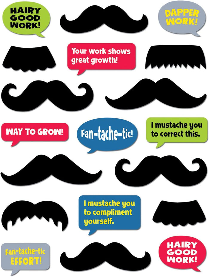 Creative Teaching Press Mustache Rewards Stickers (CTP 7160)