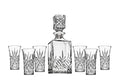 Crystal Decanter and Shot Glasses Barware Set - EK CHIC HOME