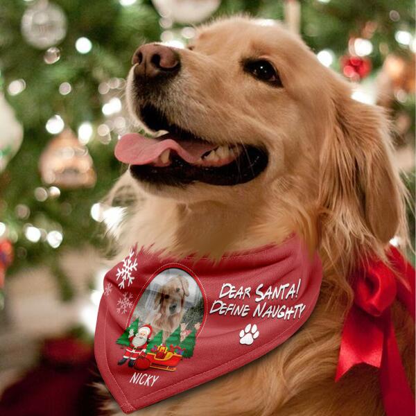 Dear Santa! Define Naughty/Good- Dog Headscrarf