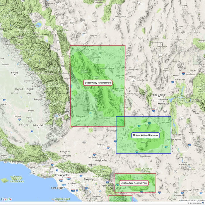 Death Valley Recreation Map