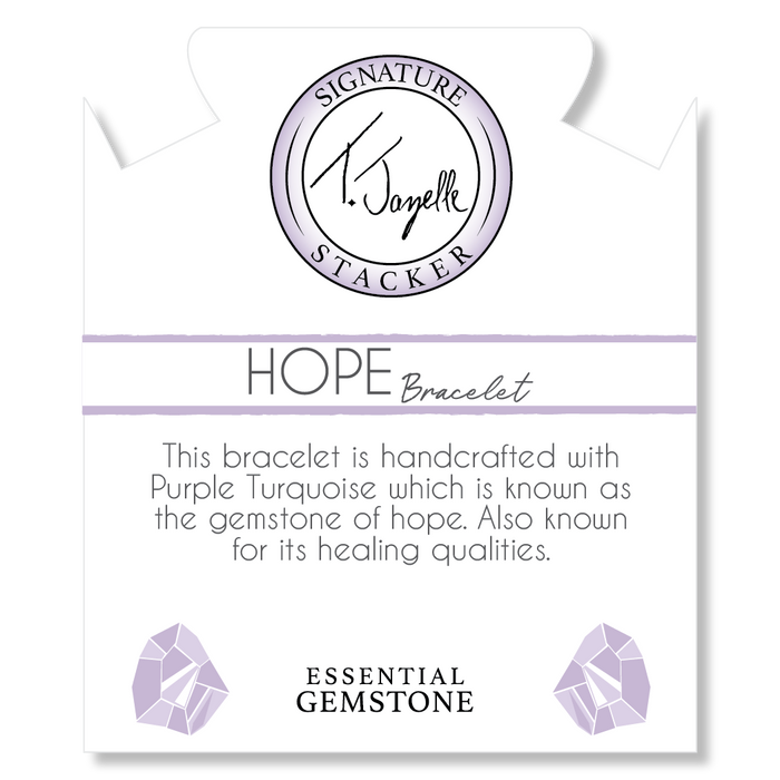 Defining Bracelet- Hope Bracelet with Purple Turquoise Gemstones