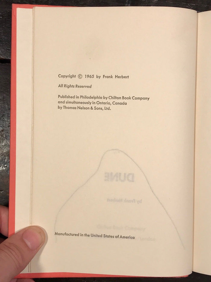 DUNE by Frank Herbert - First Book Club Edition, 1965